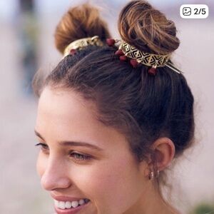 Jen Atkinson x Chloe + Isabel Silver Bun Cuff with Tassels New